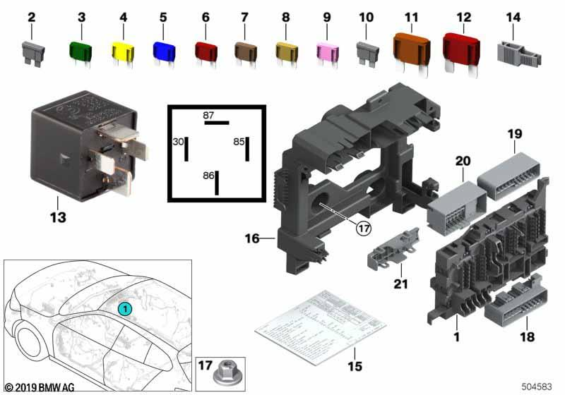 Genuine Power Distribution Box Car Fuse Carrier Automotive 61 14 9 270 355