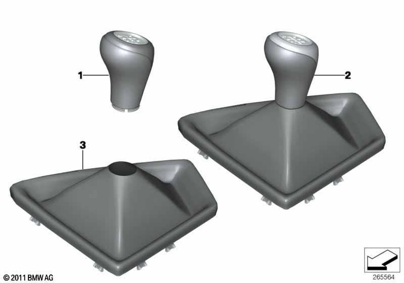Genuine Gear Shift Knob Lever Plastic 6 Speed Black Gearshift 25 11 7 596 009