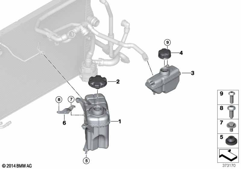 Genuine Expansion Tank Screw Cap Cover Radiator Sealing 17 11 7 639 021