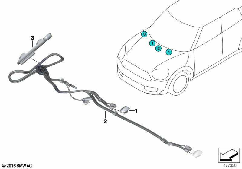Genuine Front Windshield Window Washer Cleaning Spray Nozzle 61 66 7 411 719
