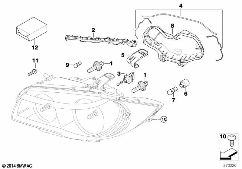 Genuine Left Passenger Side NS Nearside Headlight Headlamp Cover 63 12 6 924 493