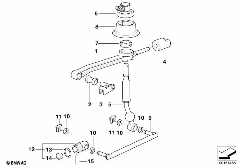 Genuine Gearshift Gear Shift Lever Mechanical Transmission 25 11 7 527 255