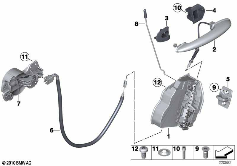 Genuine Rear Left Outside Door Handle Chrome Replacement Spare 51 21 9 803 705