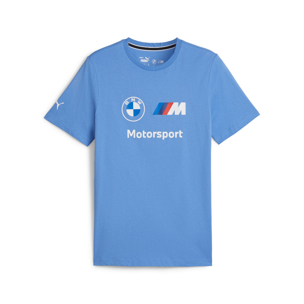 Genuine M Motorsport Logo Mens T Shirt Light Blue Tee Top Short Sleeve