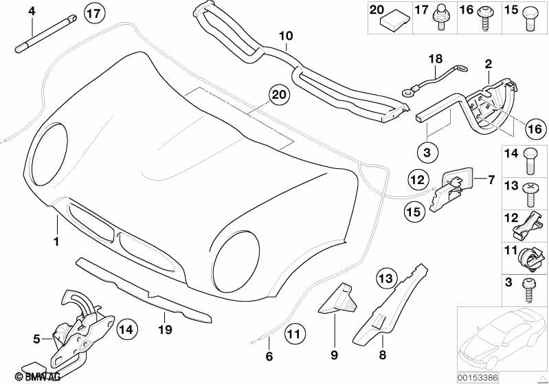 Genuine Engine Hood Bowden Cable Replacement Spare Part 51 23 7 112 440