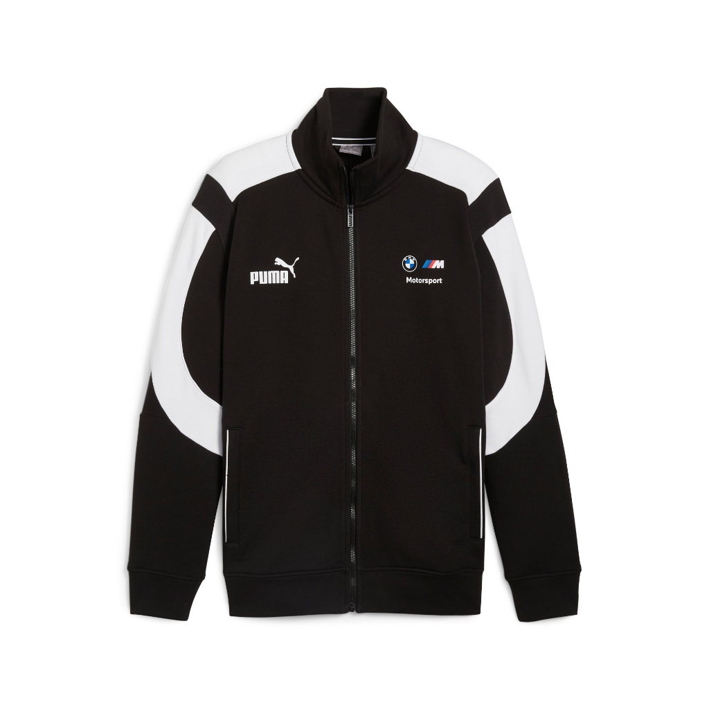 Genuine M Motorsport Mens Track Jacket Black Cotton Colour Blocked Detail