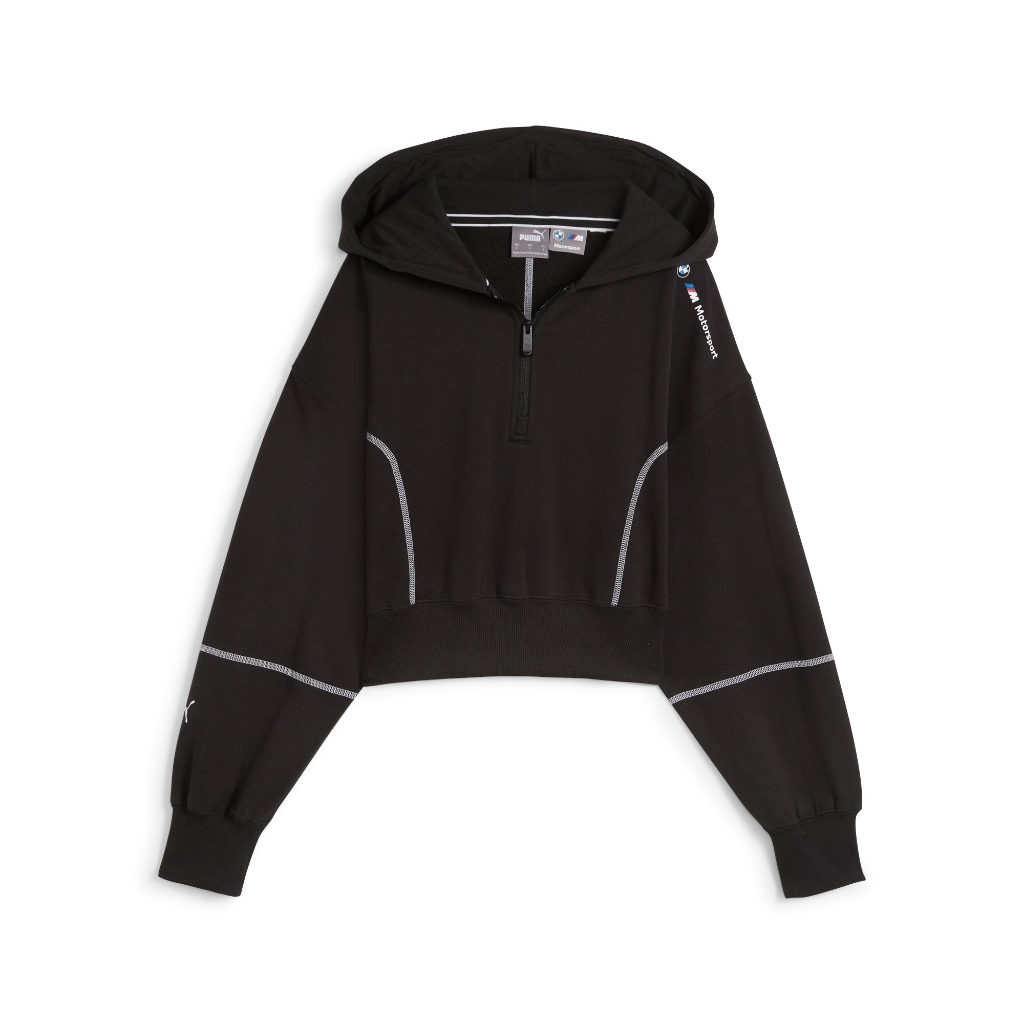 Genuine M Motorsport Womens Ladies Sweat Jacket Black Hooded Sweatshirt