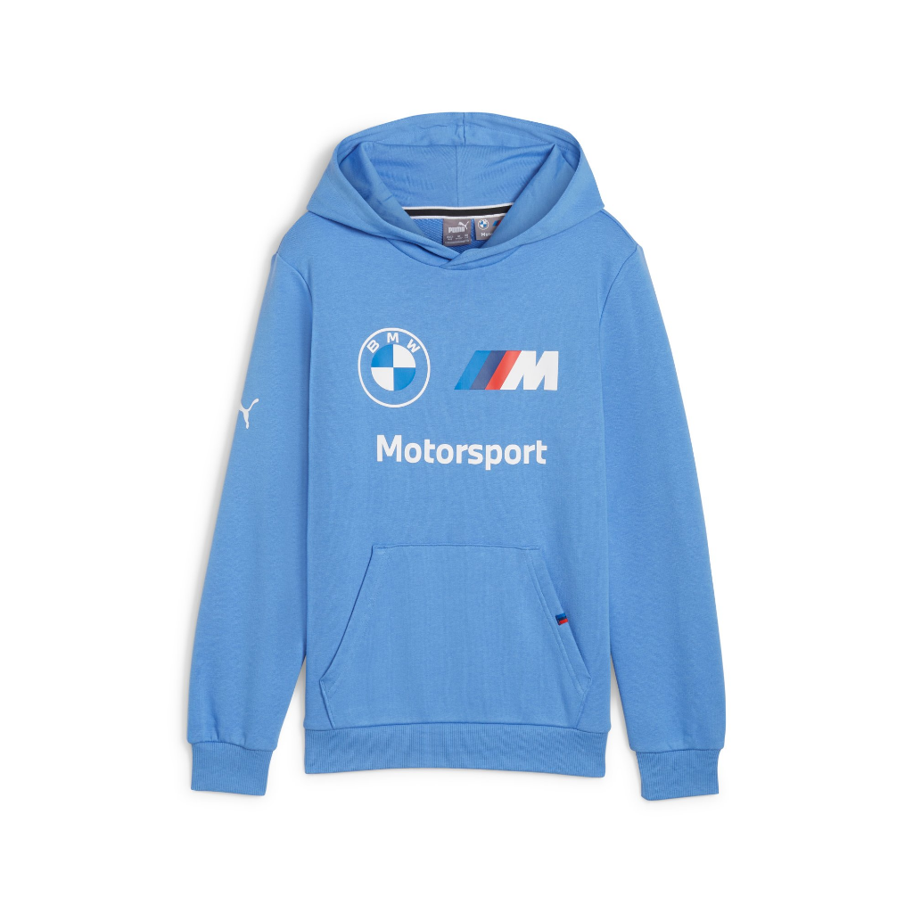Genuine M Motorsport Logo Childrens Kids Hoodie Light Blue Sweatshirt Hooded