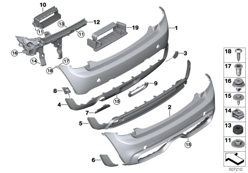 Genuine Rear Right Driver Side OS Towing Lug Cover Flap Primed 51 31 7 380 022
