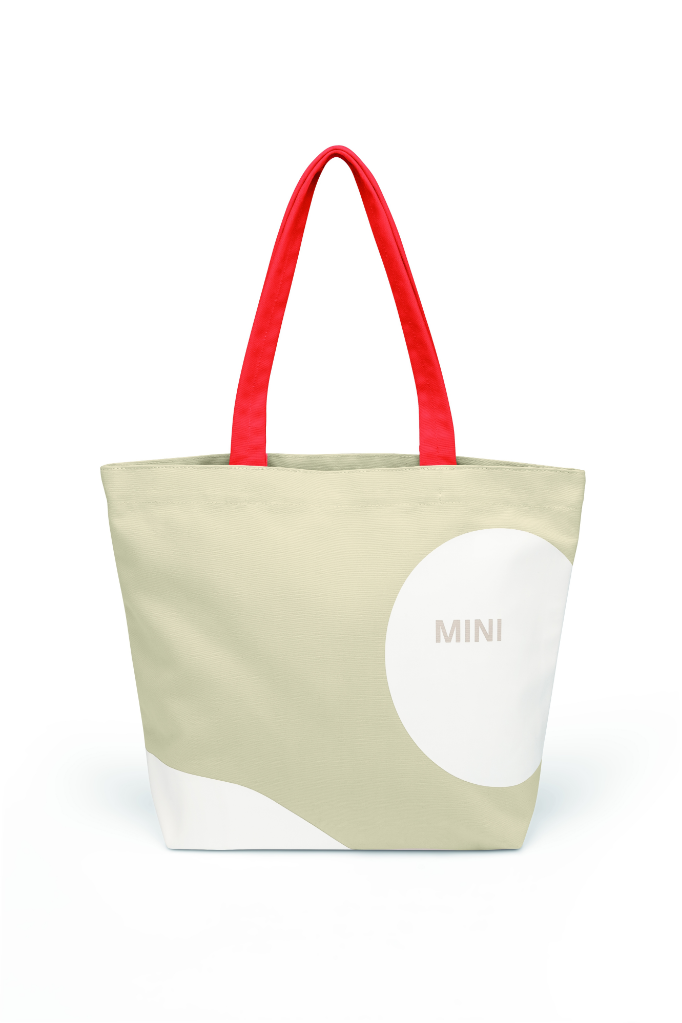 Genuine Shopper Bag Car Face Detail Wordmark Vibrant Silver White Rebel Red 80 22 5 B32 0D1