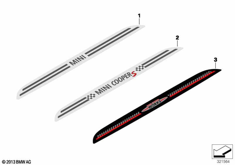 Genuine Front Entrance Cover John Cooper Works Car Styling 51 77 9 810 563