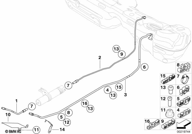 Genuine Front Fuel Feed Line Hose Pipe Replacement Spare Part 16 12 7 176 663