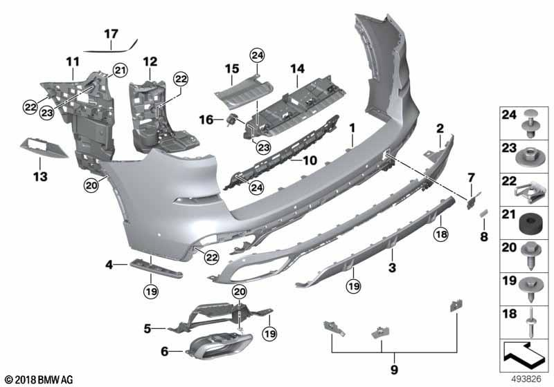 Genuine Rear Right Driver Side OS Exhaust Tailpipe Trim Black 51 12 5 A5C 8F4