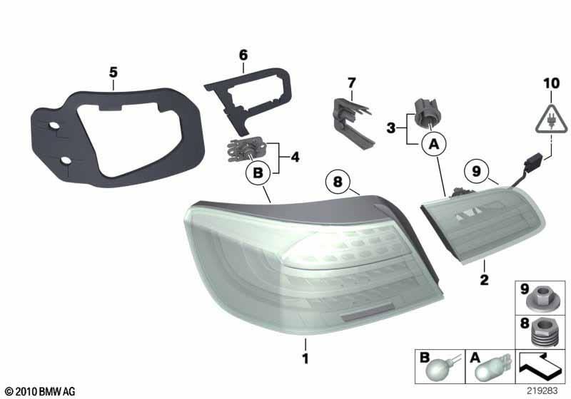 Genuine Rear Left Passenger Side NS Nearside Panel Light Lamp 63 21 7 252 091