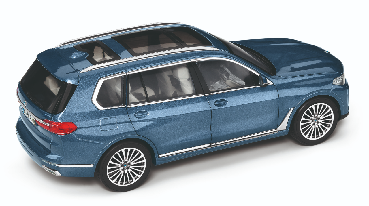 Genuine Car Model Miniature X7 Blue Vehicle Toy 1:18