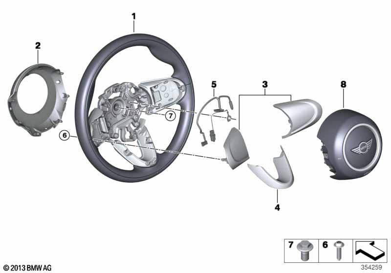 Genuine Steering Wheel Spoke Trim Covers Set Housing Sports 32 30 6 864 890