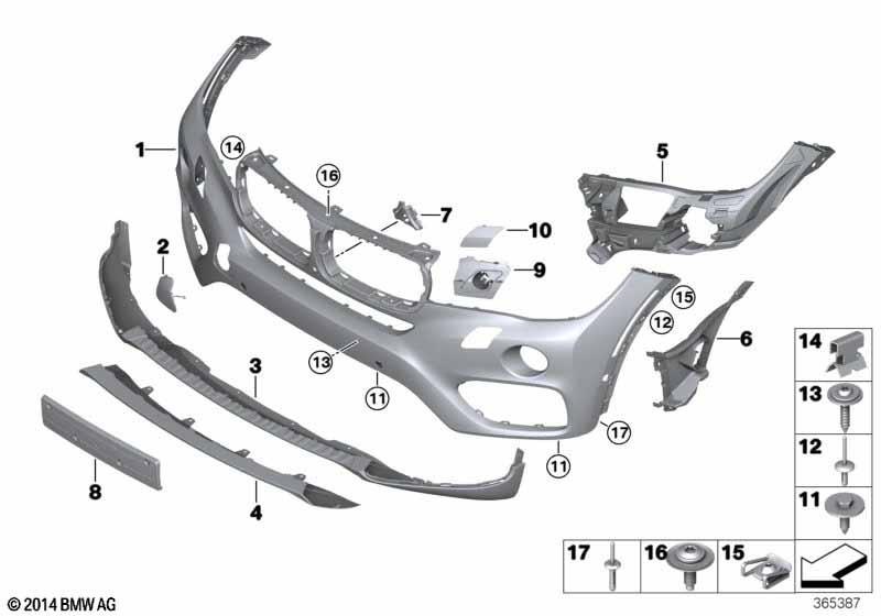 Genuine Front Towing Lug Hook Eye Cover Flap Primed Replacement 51 11 7 422 901