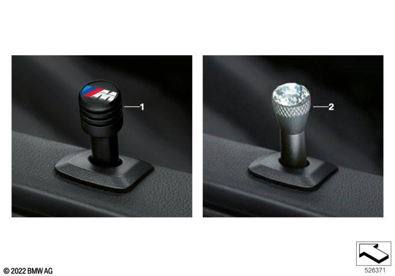 Genuine Interior Door Lock Pin Locking Button Crystal Clarity 51 26 5 A68 1A8