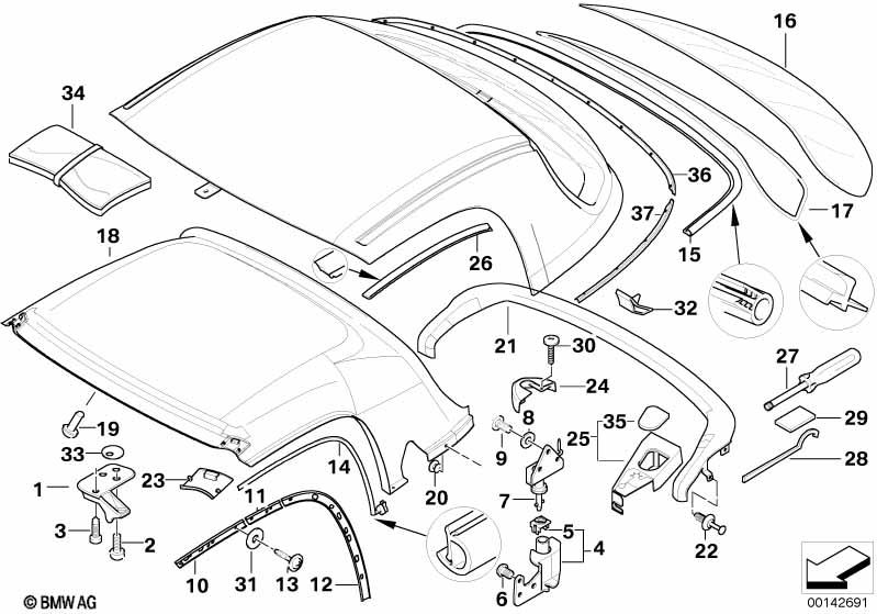 Genuine Rear Right Driver Side Offside OS Window Guide Rubber 54 21 8 410 462
