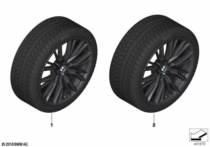 Genuine 18" RDC Wheel Tyre Set Winter Black Matt 225/45R18 95H 36 11 5 A23 FE1