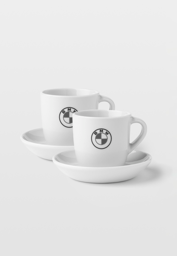 Genuine 2x Espresso Mugs With Saucer Branded Cup Drinks Coffee Tea in White 80 23 2 864 209