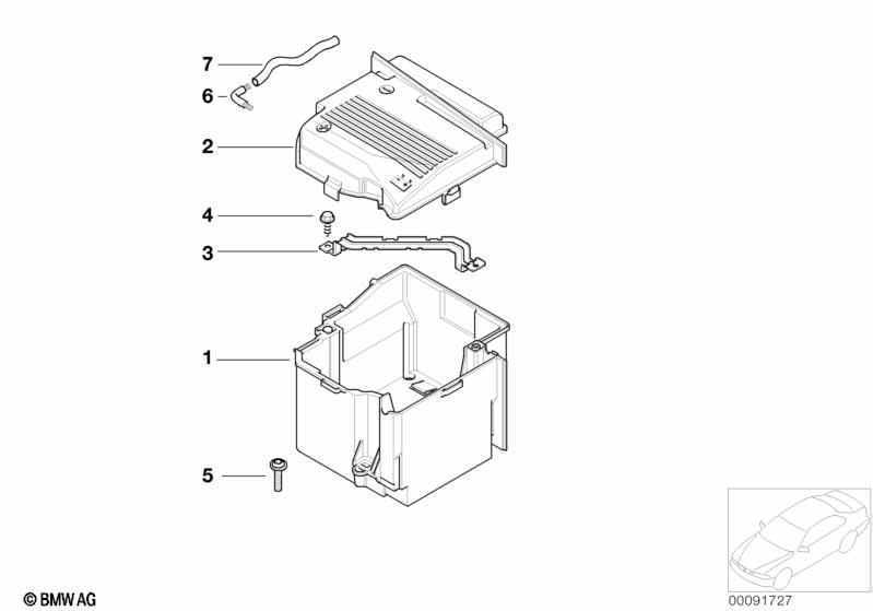 Genuine Heat Resistant Car Battery Box Cover Cap Panel 61 21 6 915 175