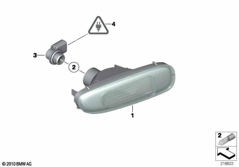 Genuine Rear Right Driver Side OS Reversing Light Lamp 63 24 7 241 802