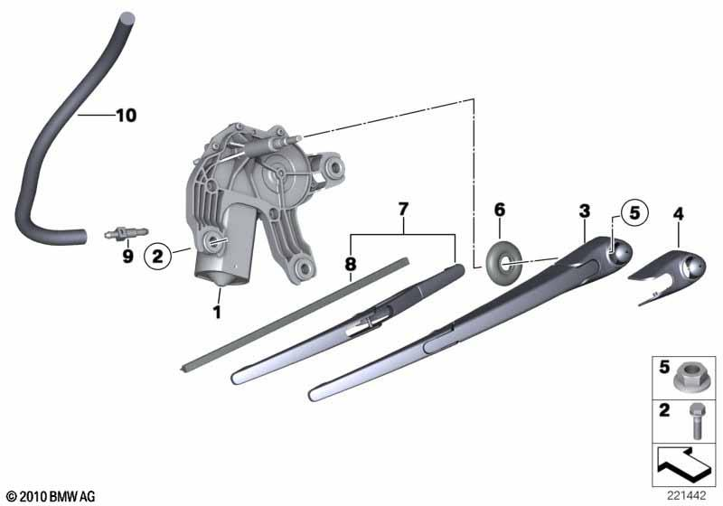Genuine Window Windscreen Wiper Arm Trim Cover Rear Window 61 62 7 129 282
