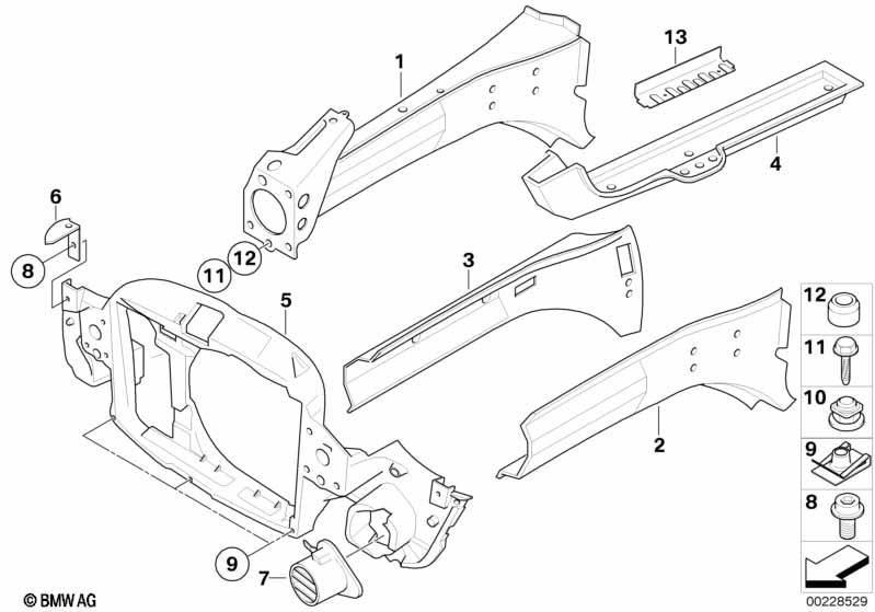 Genuine Right Left Bumper Mount Replacement Spare Part 51 71 7 039 262