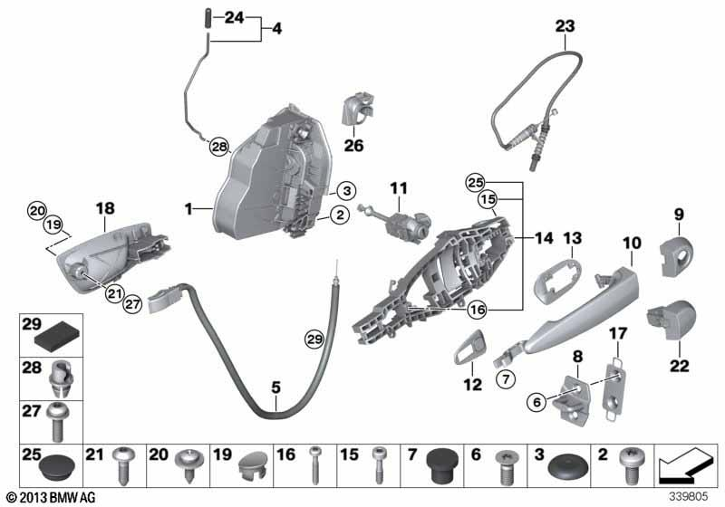 Genuine Front Left Door Lock Actuator System Catch Latch Unit 51 21 7 202 145