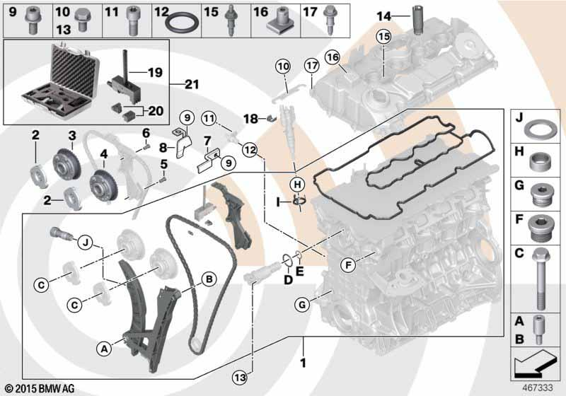 Genuine Top Open Timing Chain Repair Kit Value Line 48x6x27cm 11 31 2 420 018