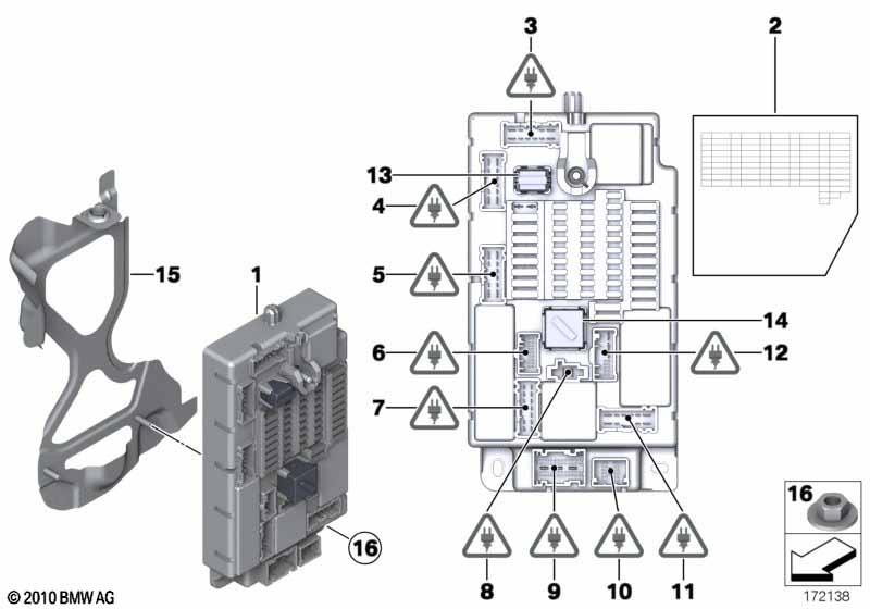 Genuine Main Fuse Box SPEG High On The Interior Kick Panel 61 35 3 457 582