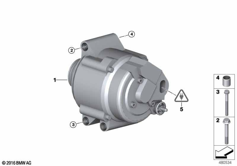 Genuine RP Compact Alternator Replacement Assembly 110A 12 31 7 550 319