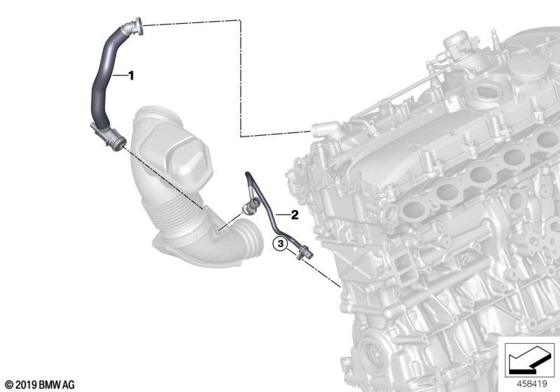Genuine Vent Pipe Crankcase Ventilation Replacement Spare Part 11 15 7 637 521