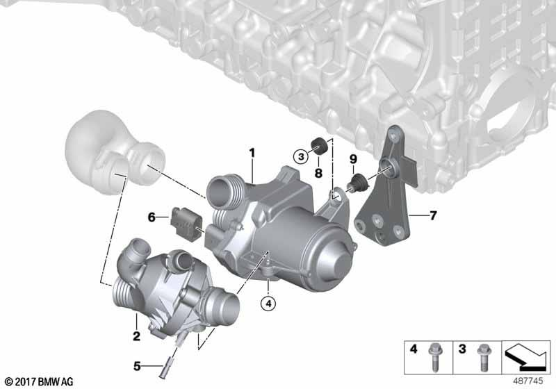 Genuine Thermostat Cooling System Assembly Replacement 11 53 7 550 172