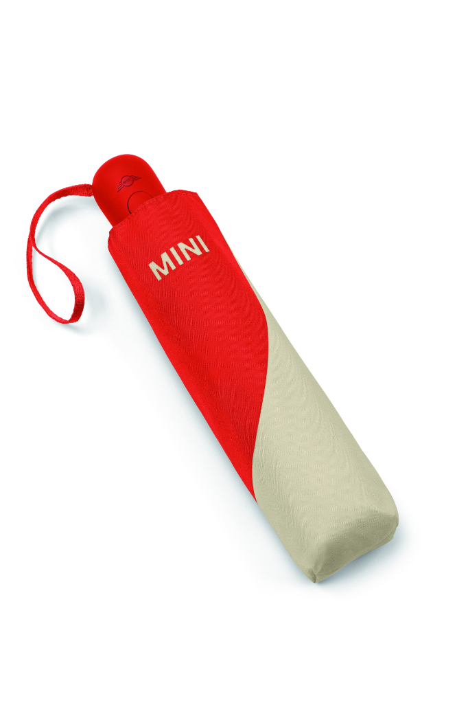 Genuine Umbrella Foldable Car Face Detail Rebel Red Vibrant Silver 80 23 5 B32 0F4