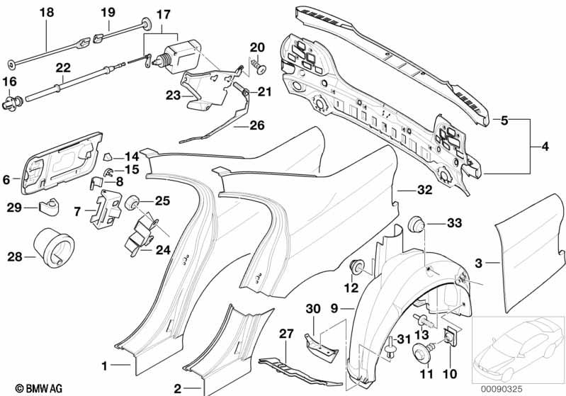 Genuine Rear Right Driver Side OS Offside Wheel Housing Cover 51 71 8 172 462