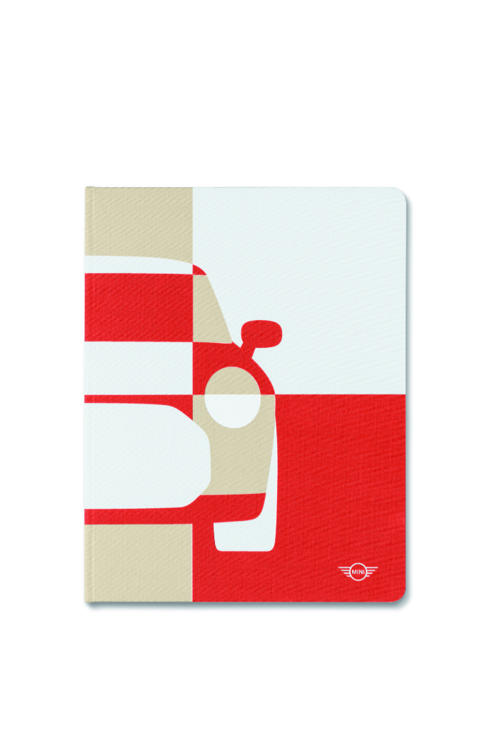 Genuine Notebook Car Tile Rebel Red Vibrant Silver White Fabric Cover 80 24 5 B32 100