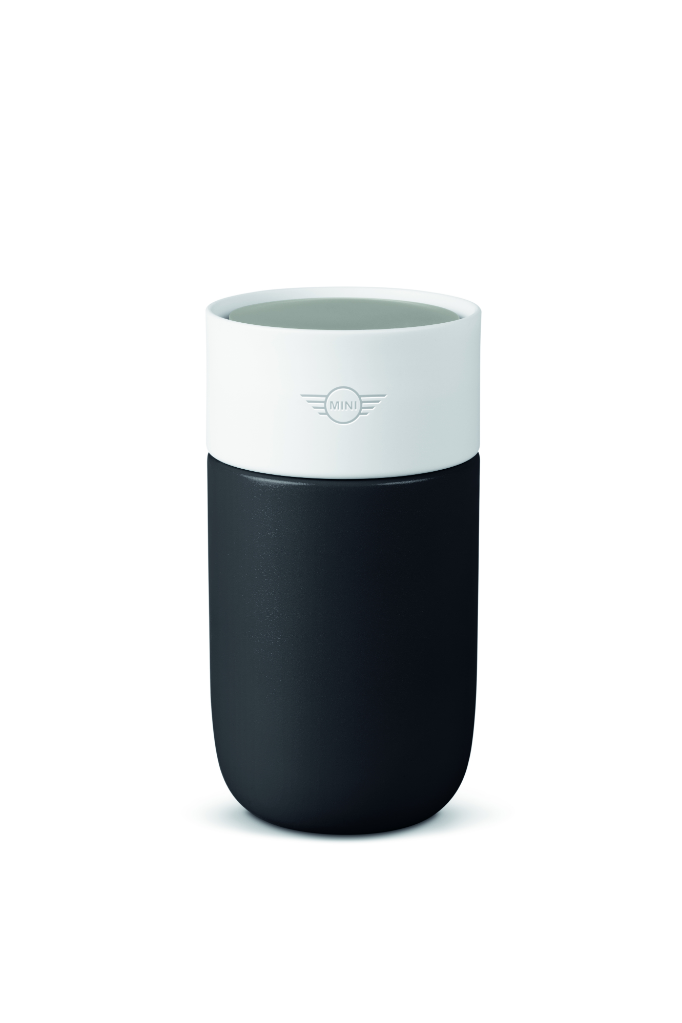 Genuine Travel Mug Colour Block 300ml Black White Grey Vacuum Insulated 80 28 5 B32 106