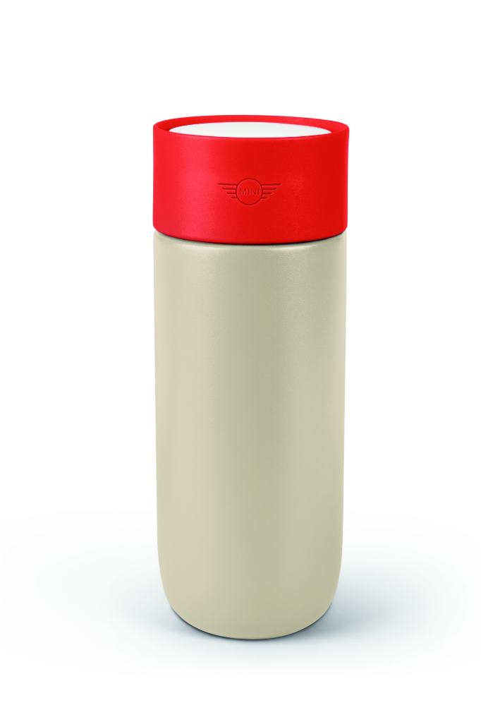 Genuine Travel Mug Colour Block 500ml Vibrant Silver Rebel Red White 80 28 5 B32 110