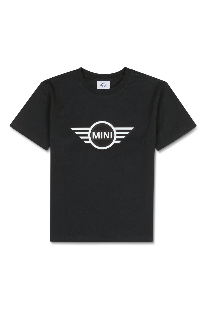 Genuine Womens Ladies T Shirt Tee Top Wing Logo Embossed Black White