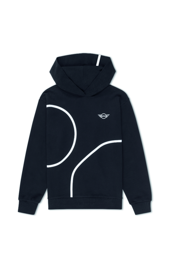 Genuine Womens Ladies Hoodie Sweatshirt Outline Print Black White