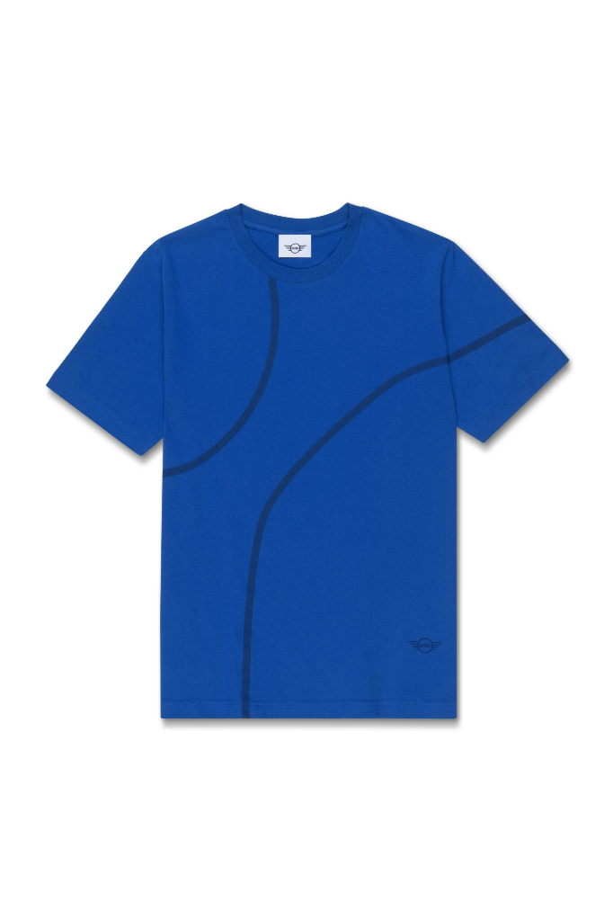 Genuine Mens T Shirt Tee Top Outline Print Wing Logo Cotton Blazing Blue