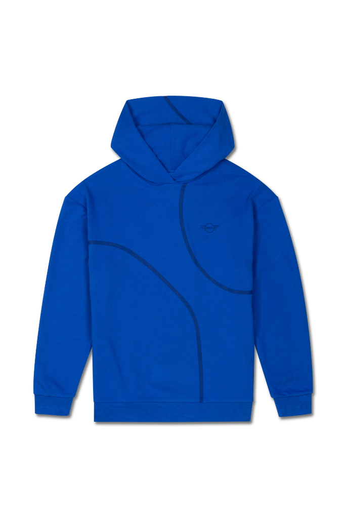 Genuine Mens Hoodie Sweatshirt Outline Print Wing Logo Cotton Blazing Blue