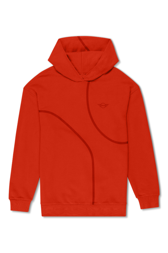Genuine Mens Hoodie Sweatshirt Outline Print Wing Logo Cotton Rebel Red