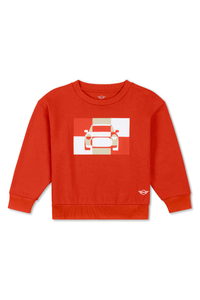 Genuine Childrens Kids Sweatshirt Car Tile Wing Logo Cotton Rebel Red