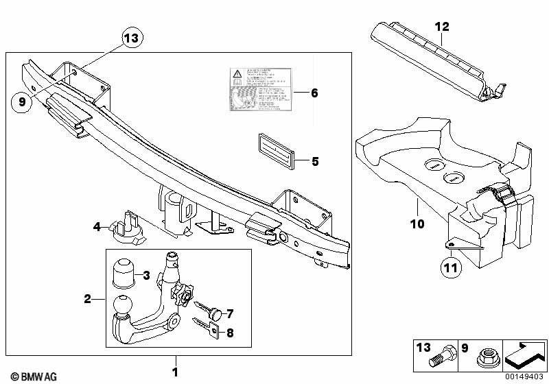 Genuine Detachable Towing Hitch Sealing Blind Plug Trailer 71 60 6 765 338