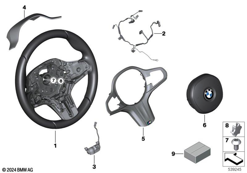 Genuine Steering Wheel Decorative Cover Trim Interior Decor 32 30 8 094 049