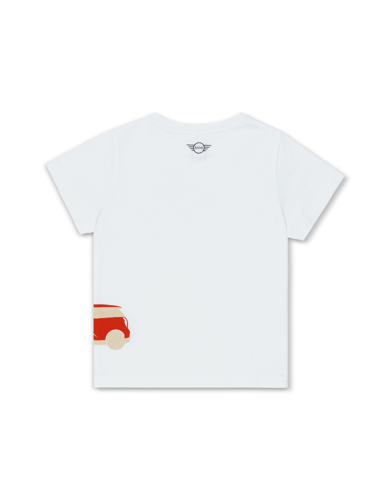 Genuine Childrens Kids T Shirt Tee Top Car Silhouette White Rebel Red