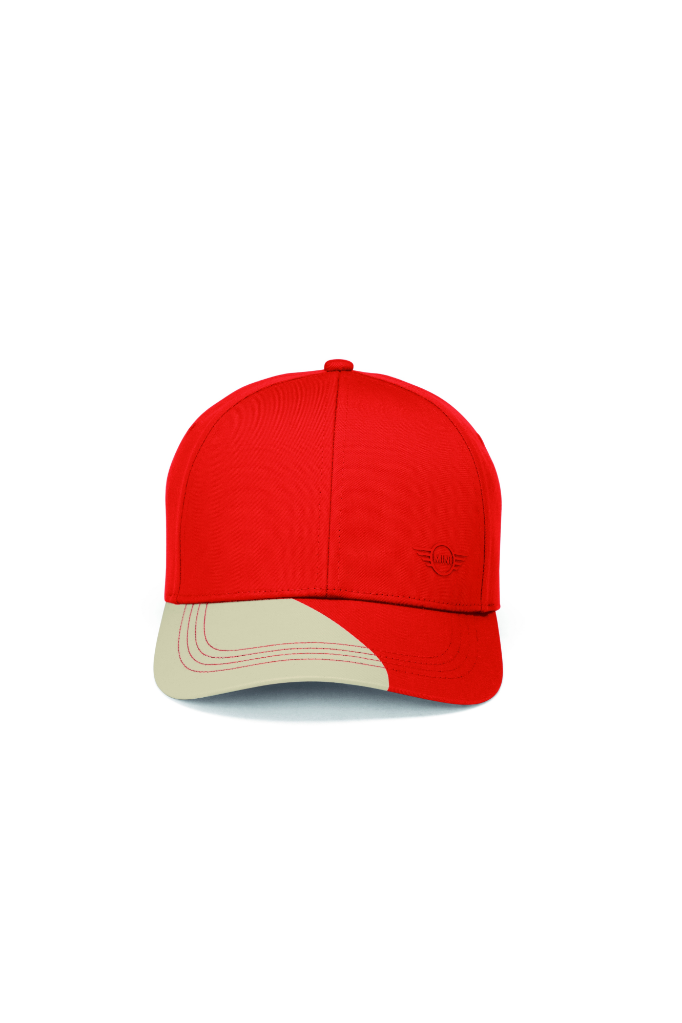 Genuine Baseball Cap  Panel Car Face Detail Rebel Red Vibrant Silver